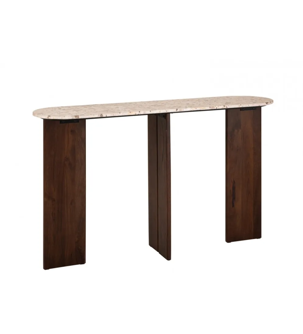 Konsola MATHILDE 140 cm naturalna w optyce marmuru