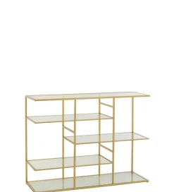Konsola RACKYN 120 cm szklana złota