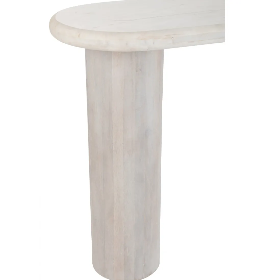 Konsola ROUNDEGO 91 cm marmur biały