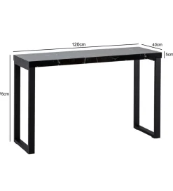 Konsola TOMLA 120 cm w optyce czarnego marmuru