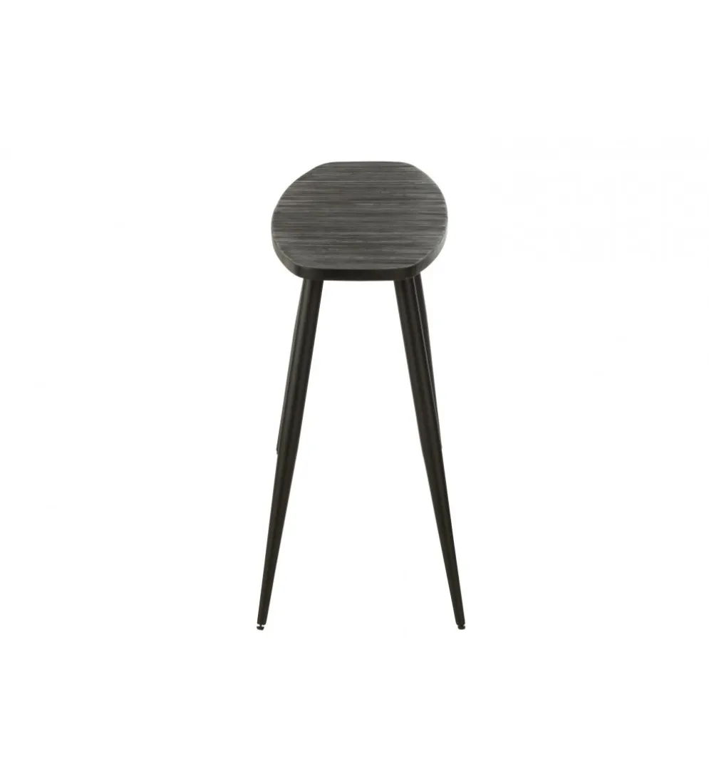Konsola ZAMBIA 120 cm drewno teak czarna