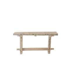 Konsola z drewna z recyklingu PONTE 150 cm bielony