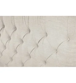 Łóżko tapicerowane PARIS CHESTERFIELD 180 cm x 200 cm beżowe lniane