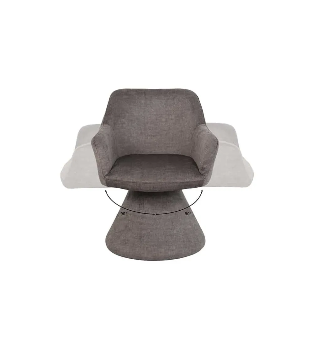 Krzesło AMBIENTO 79 cm obrót 180 stopni szare