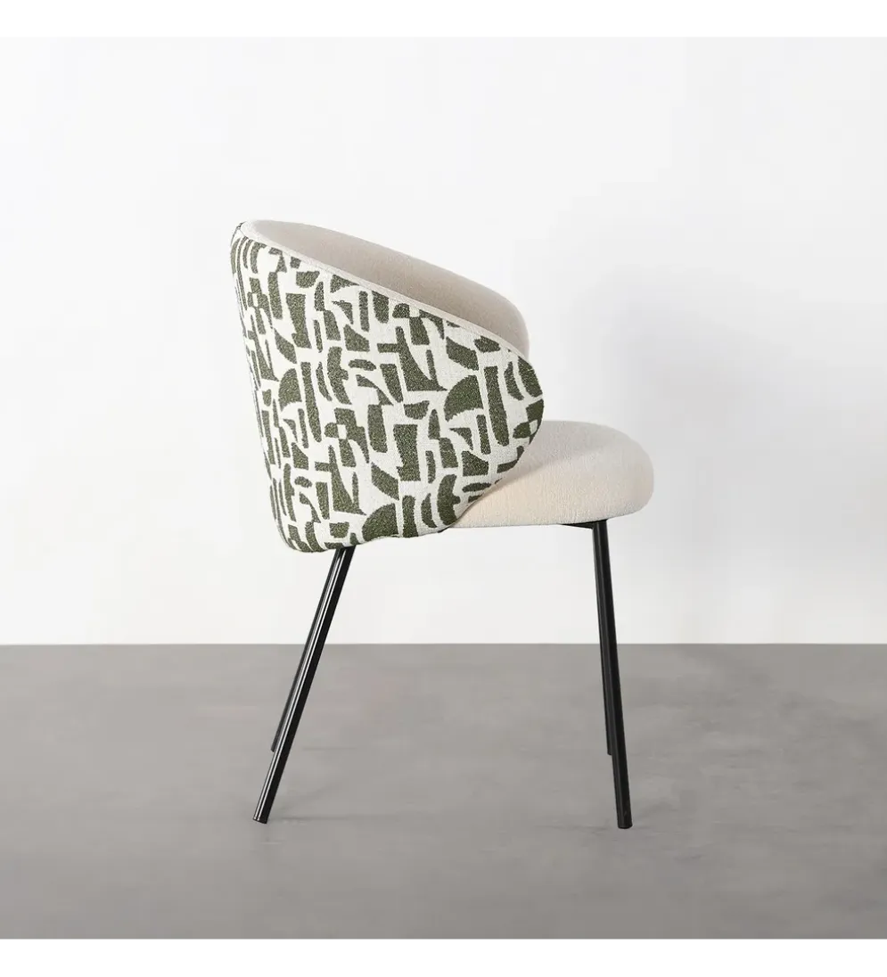 Krzesło ESTAMPADO 74 cm biało szare