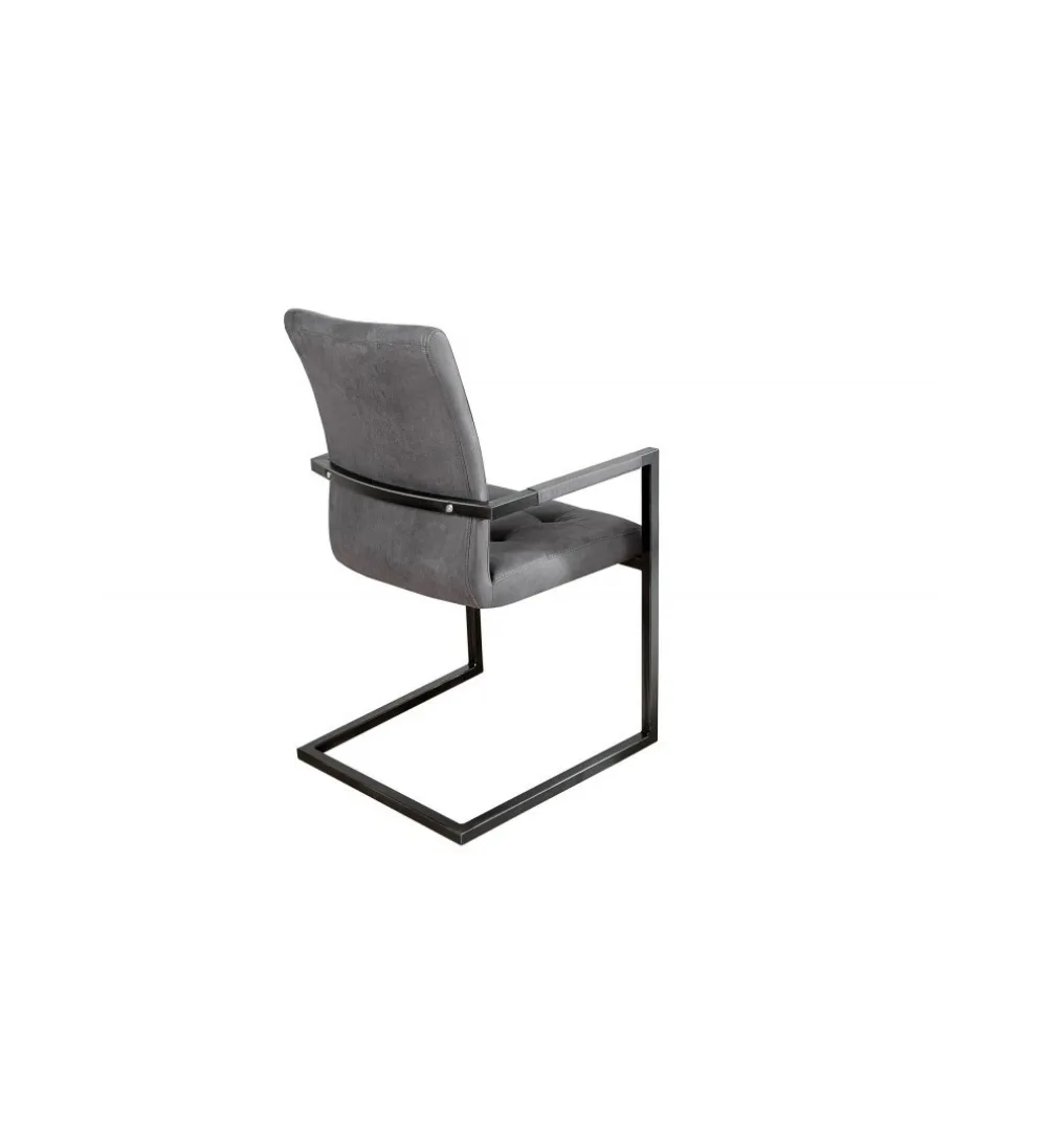 Krzesło Konsolowe Oxford z podłokietnikami szare