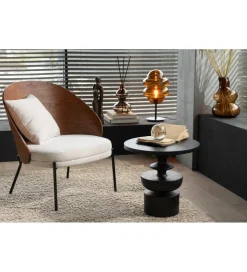 Krzesło LONEPLY 82 cm naturalne ciemno brązowe beżowe