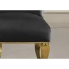 Krzesło MODERN BAROCK welwet czarny złote nogi