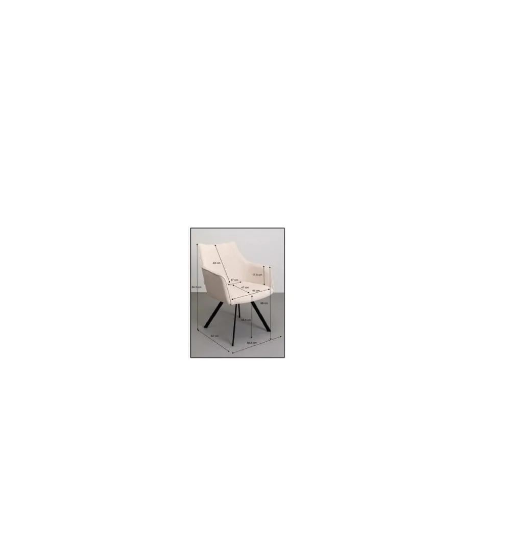 Krzesło MODINO 84 cm kremowe