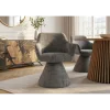 Krzesło obrotowe AMBIENTO 79 cm 180 stopni chenille szare