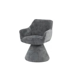 Krzesło obrotowe AMBIENTO 79 cm 180 stopni chenille szare
