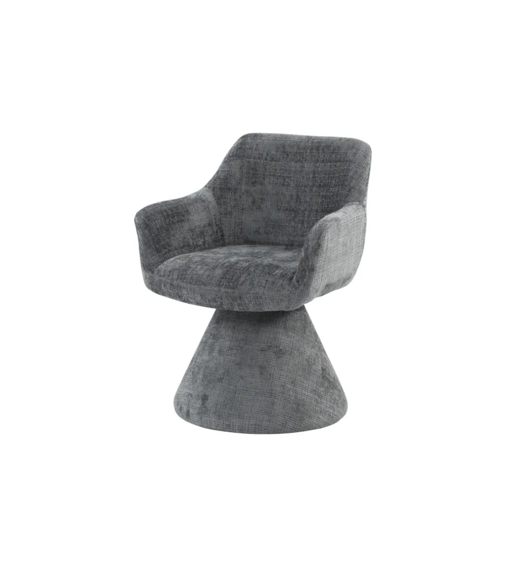Krzesło obrotowe AMBIENTO 79 cm 180 stopni chenille szare