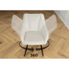 Krzesło obrotowe AVIGNON chenille beige czarne nogi