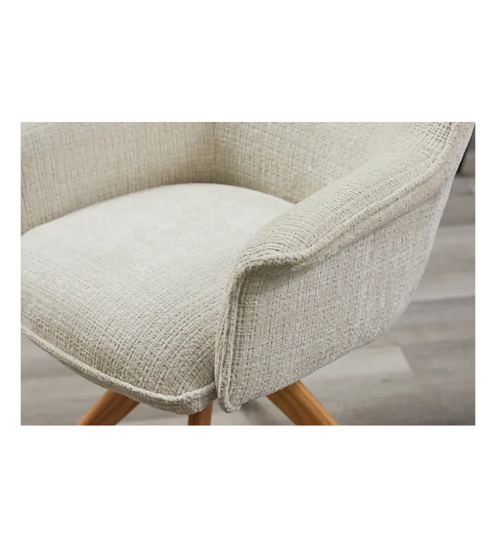 Krzesło obrotowe LE GRAND chenille beige