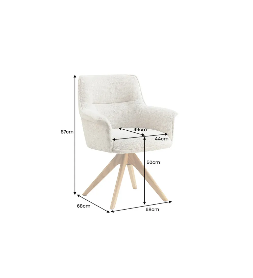 Krzesło obrotowe LE GRAND chenille beige