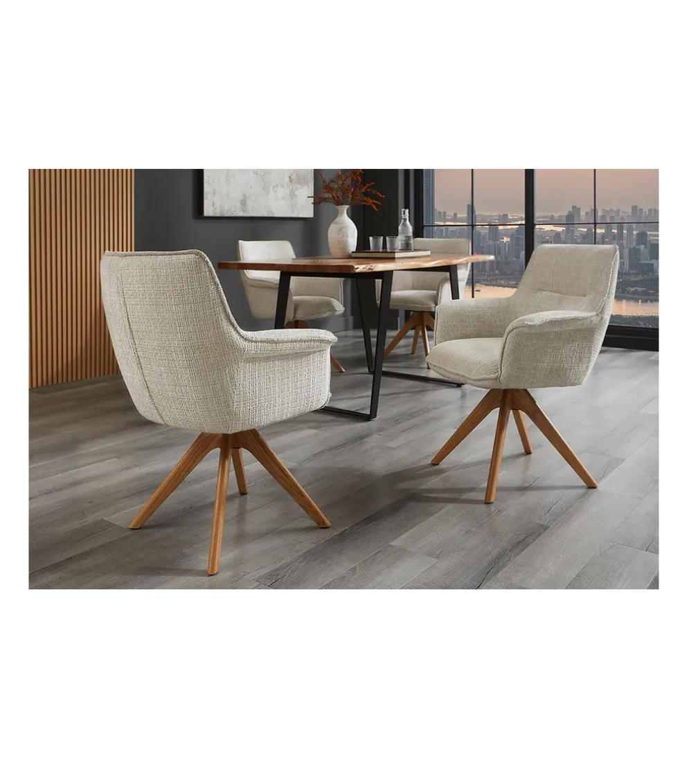 Krzesło obrotowe LE GRAND chenille beige