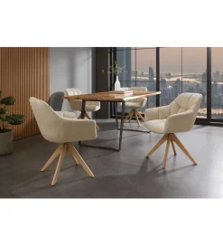 Krzesło obrotowe PAPILLON 83 cm 180 stopni beżowe