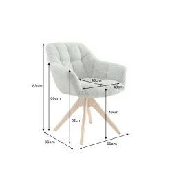 Krzesło obrotowe PAPILLON 83 cm 180 stopni zielone
