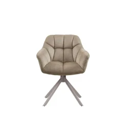 Krzesło obrotowe PAPILLON 83 cm 180 stopni beżowe szare