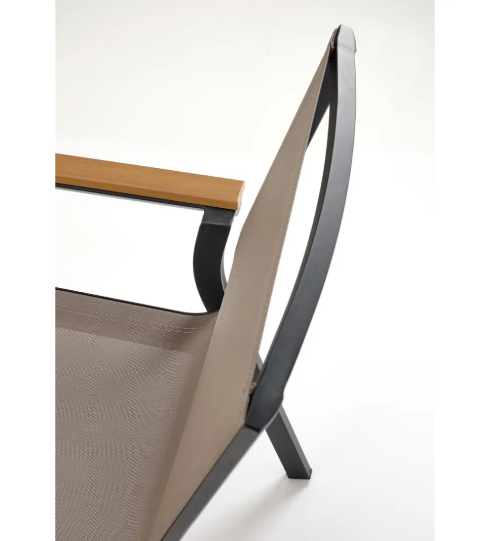 Krzesło ogrodowe FIERRO 88 cm czarny brązowy