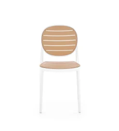 Krzesło ogrodowe K529 83 cm białe naturalne