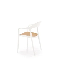 Krzesło ogrodowe K530 80 cm białe naturalne