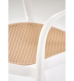 Krzesło ogrodowe K530 80 cm białe naturalne
