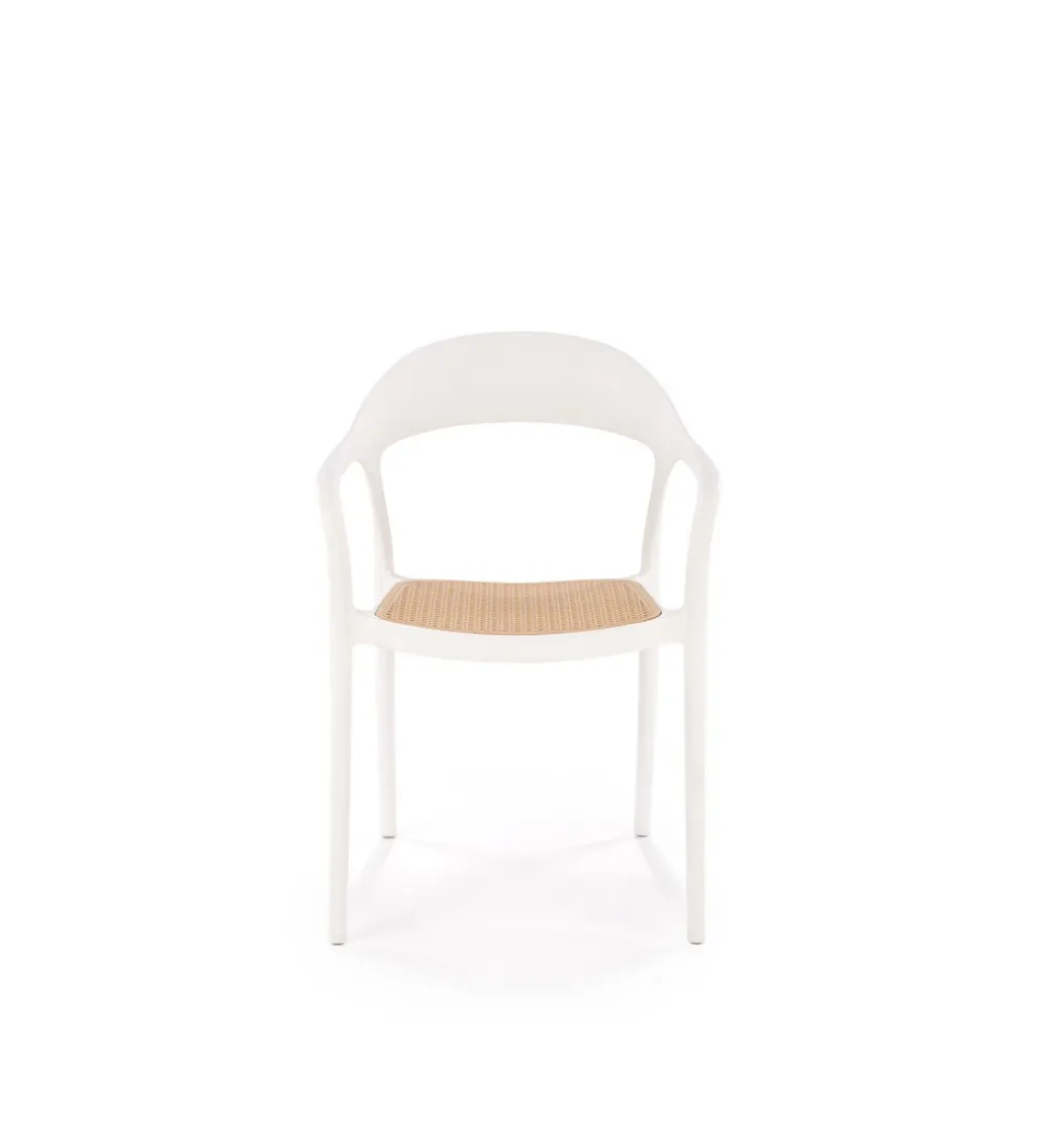Krzesło ogrodowe K530 80 cm białe naturalne