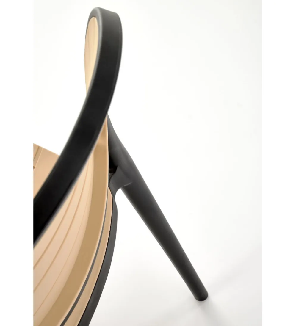 Krzesło ogrodowe K529 83 cm czarne naturalne
