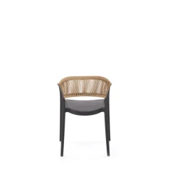 Krzesło ogrodowe K582 78 cm czarny naturalny