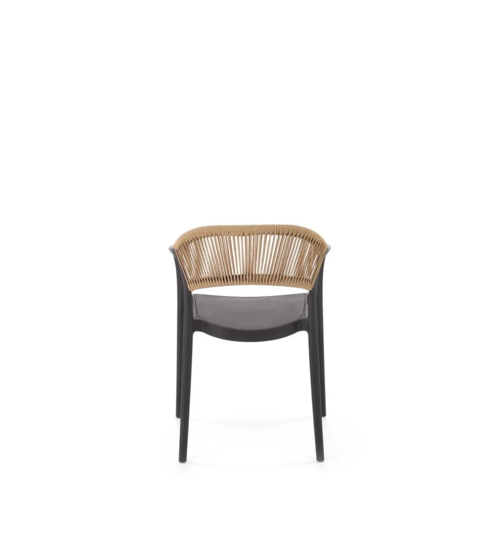 Krzesło ogrodowe K582 78 cm czarny naturalny