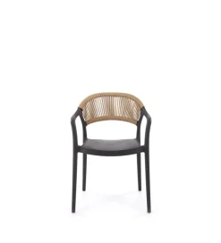 Krzesło ogrodowe K582 78 cm czarny naturalny