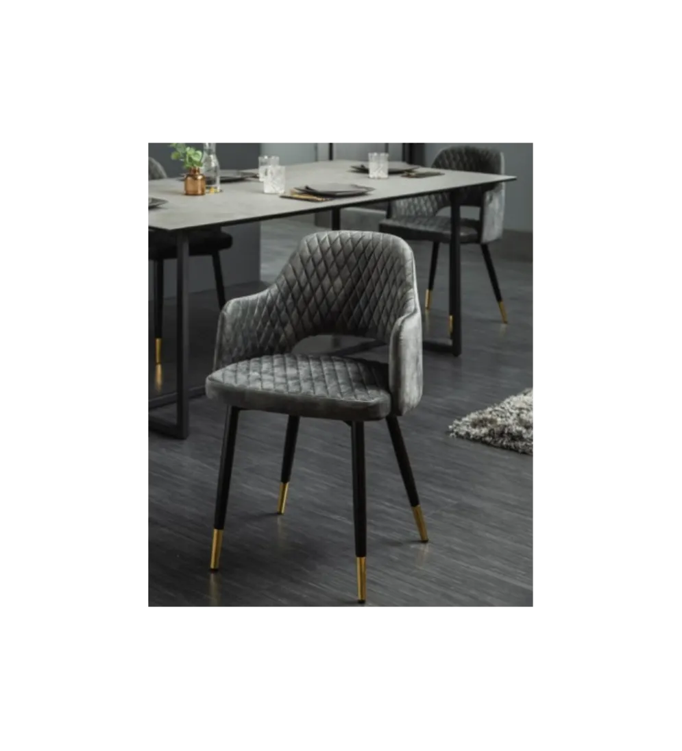 Krzesło Paris Velvet szaro zielone