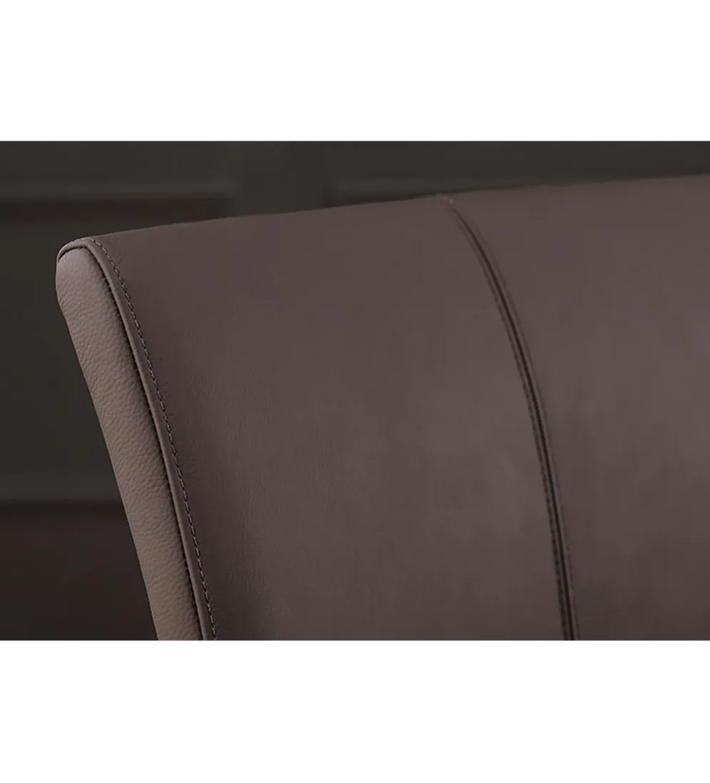 Krzesło SAMSON z podłokietnikami skóra taupe