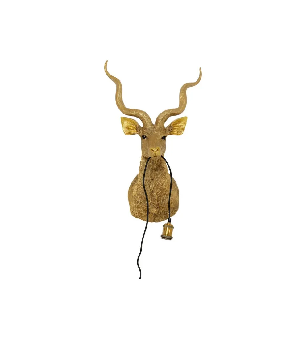 Lampa ścienna ANIMAL GOAT 45 x 74 cm złota