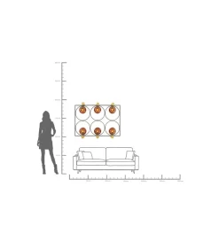 Lampa ścienna BALANCE CIRCLE 96 x 122 cm