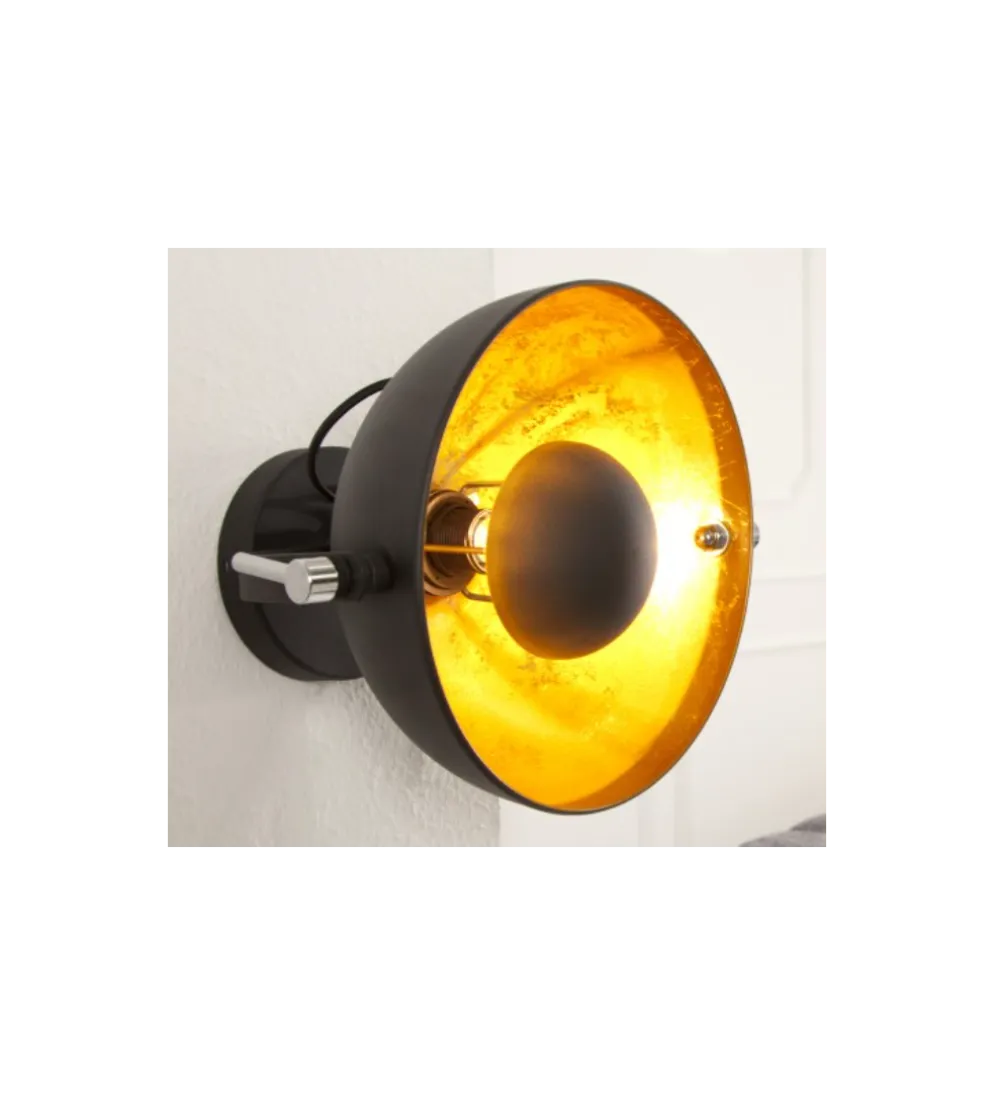 Lampa ścienna Studio czarno złota