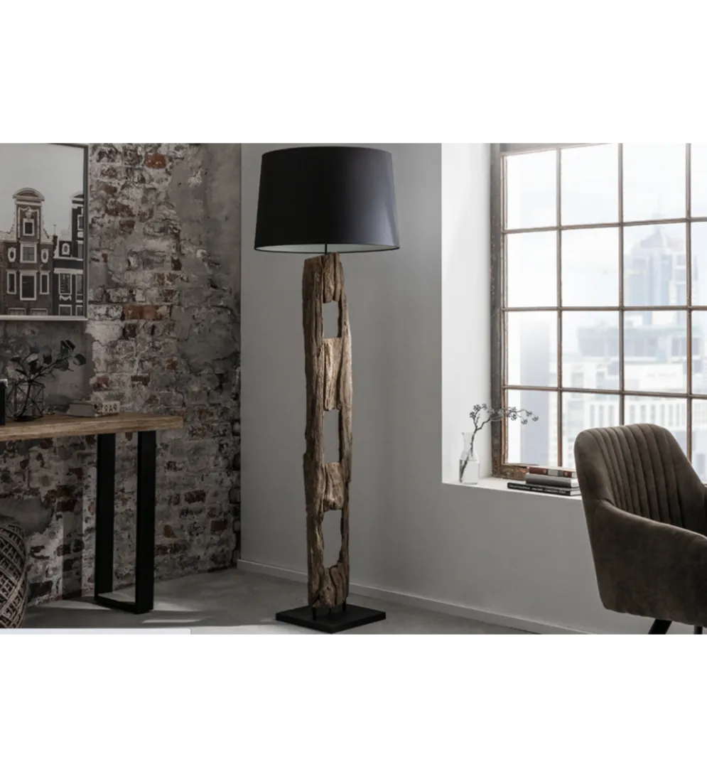 Lampa podłogowa BARRACUDA 177 cm czarna