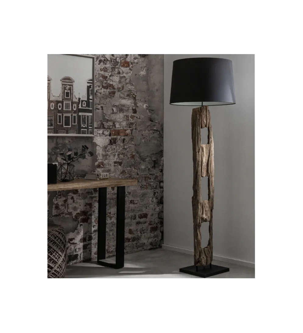 Lampa podłogowa BARRACUDA 177 cm czarna
