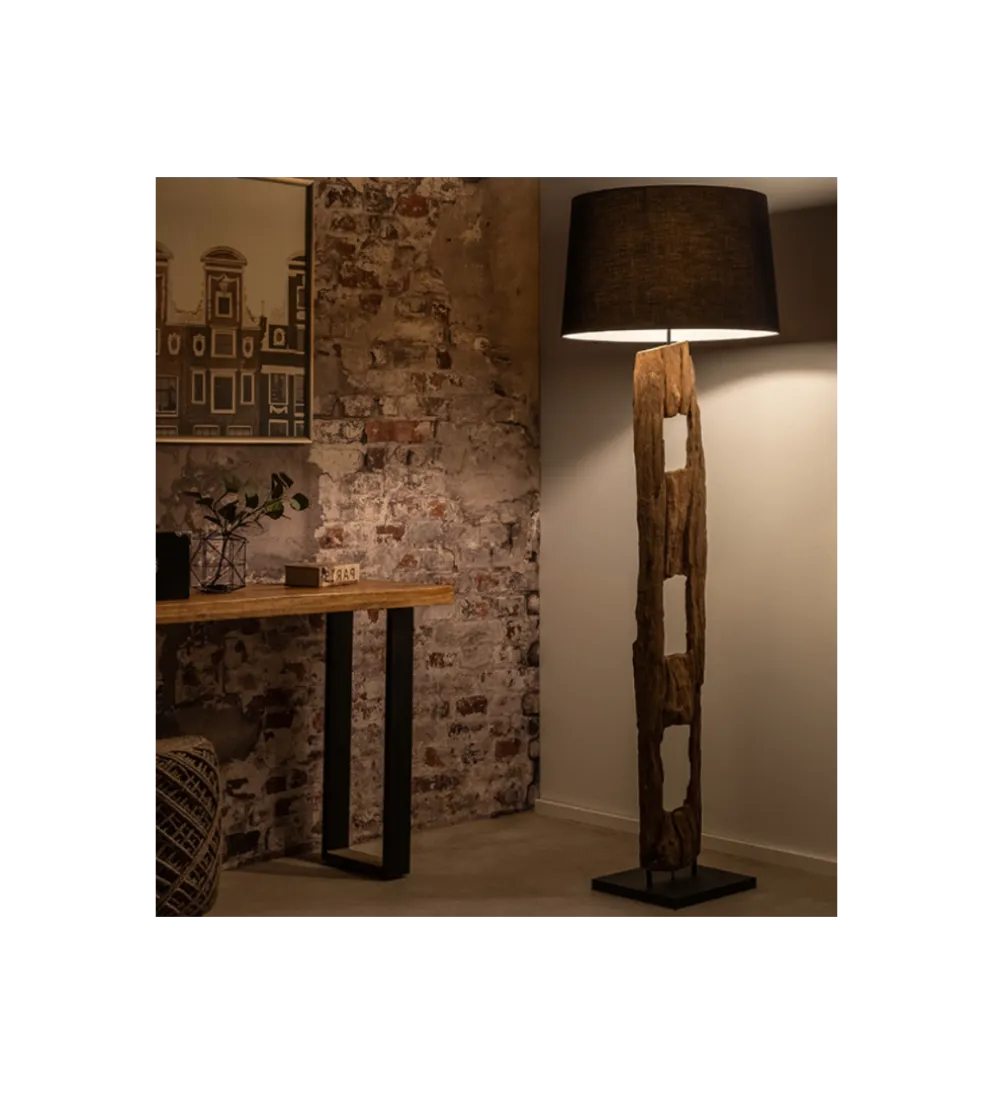 Lampa podłogowa BARRACUDA 177 cm czarna