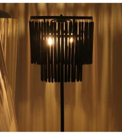 Lampa podłogowa BATERA 148 cm czarna
