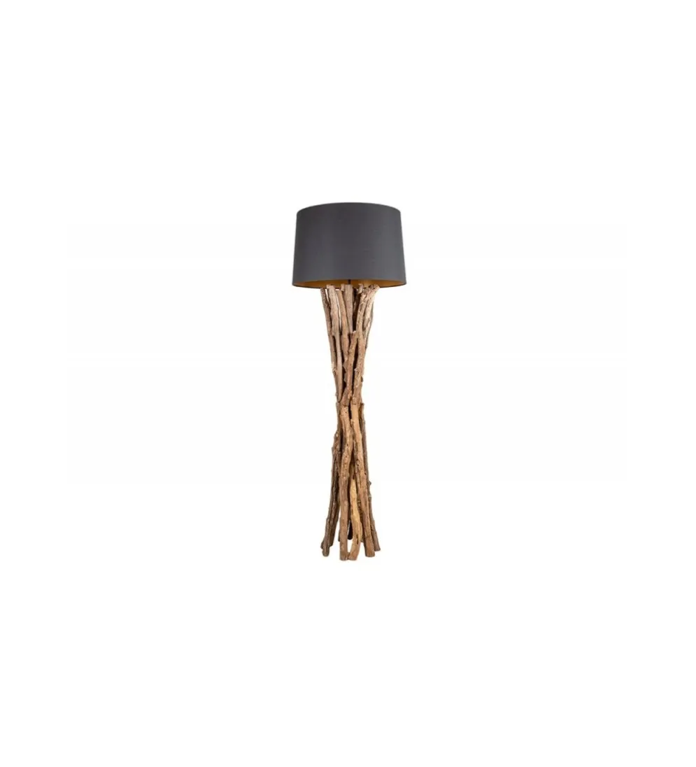 Lampa podłogowa Espel 151 cm drewno teak