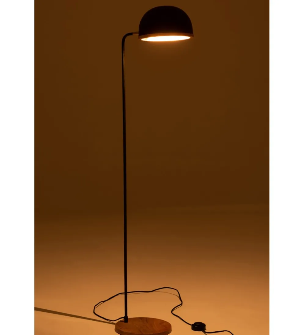Lampa podłogowa EVY 130 cm czarna naturalna
