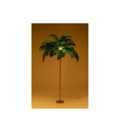 Lampa podłogowa FEATHER PALM 165 cm pióra turkusowa