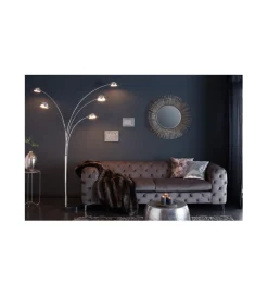 Lampa podłogowa Five chrom 200 cm srebrna