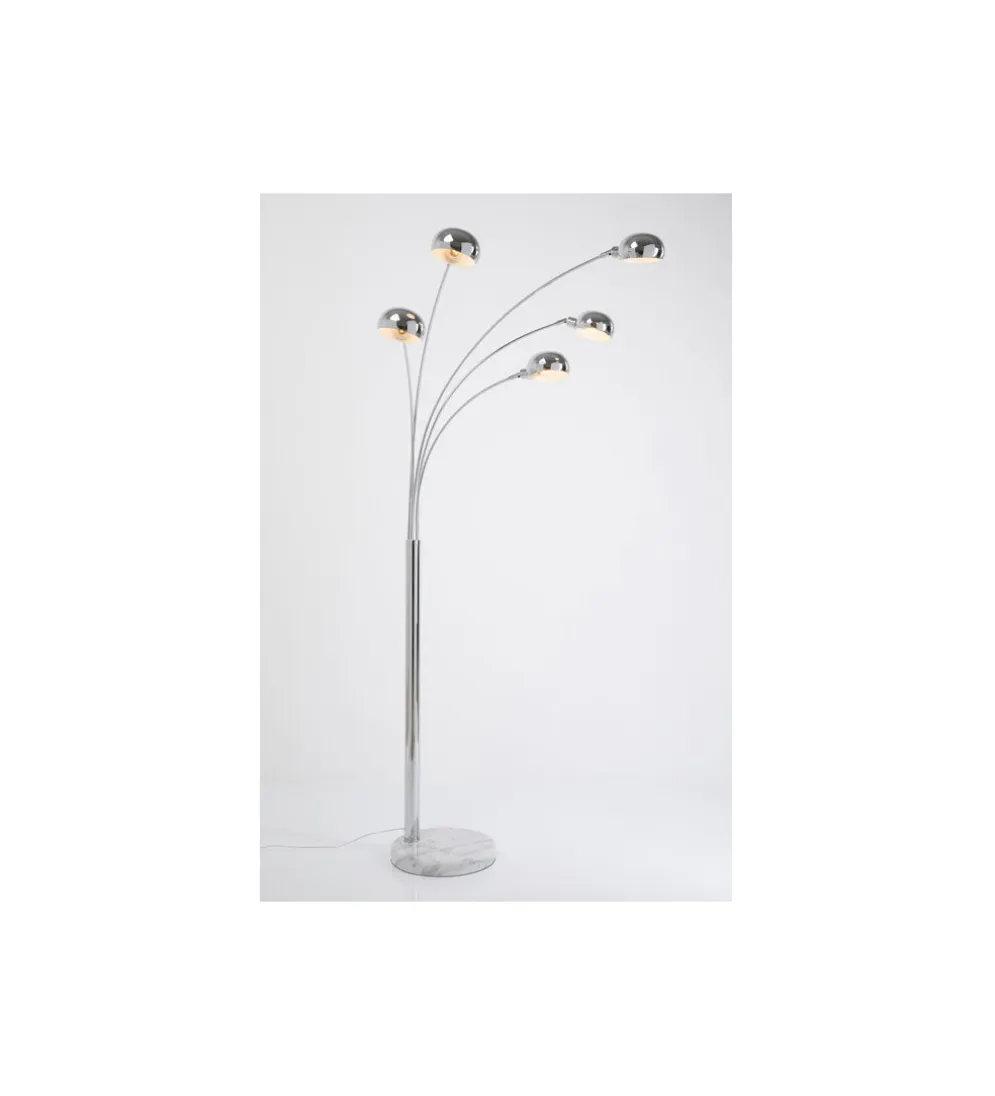 Lampa podłogowa FIVE FINGERS 201 cm srebrna