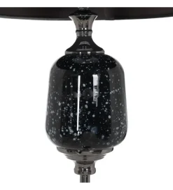 Lampa podłogowa HEMLA 156 cm szklana czarno szara