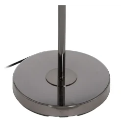 Lampa podłogowa HEMLA 156 cm szklana czarno szara