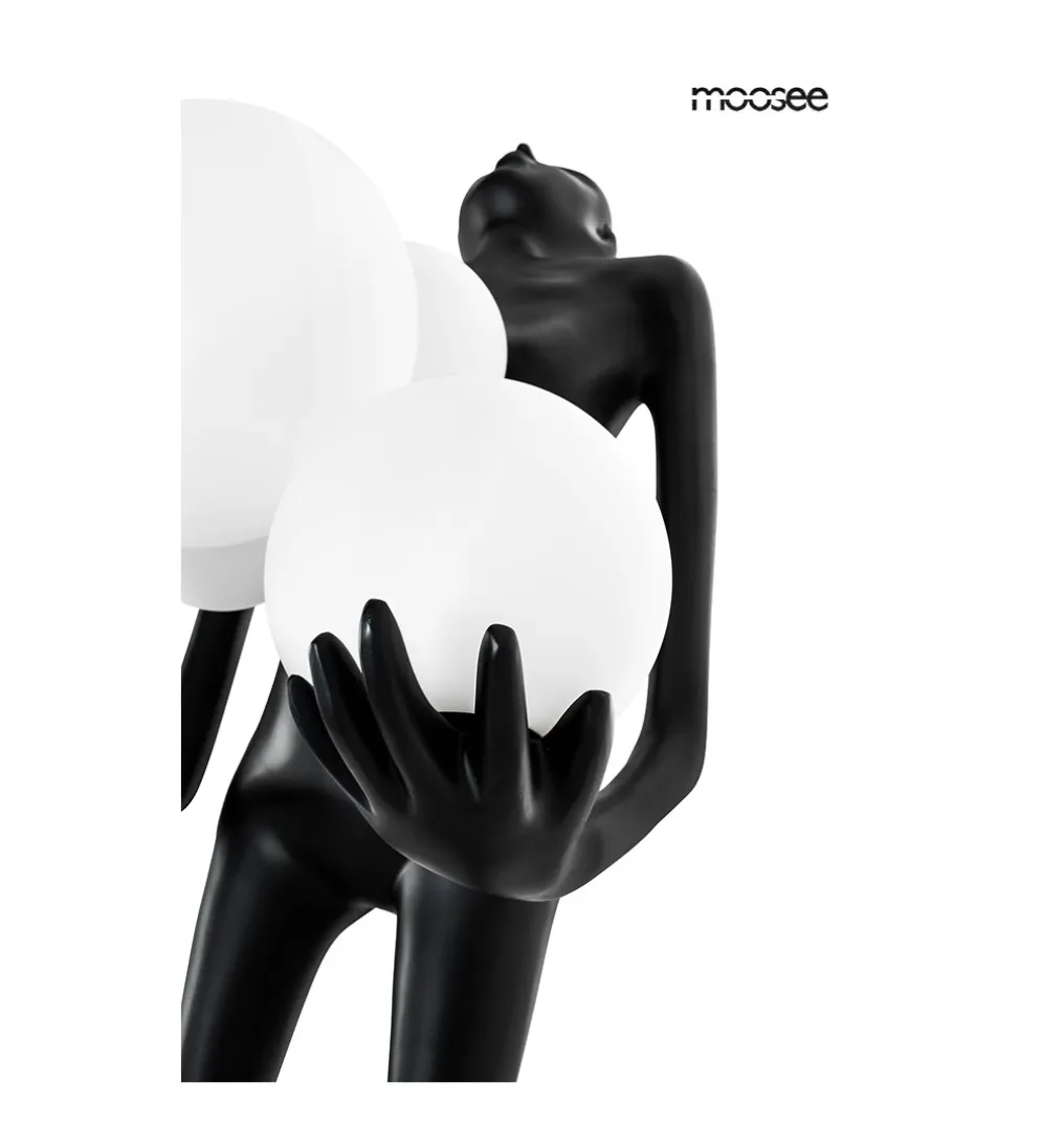 Lampa podłogowa HUMAN 180 cm czarna