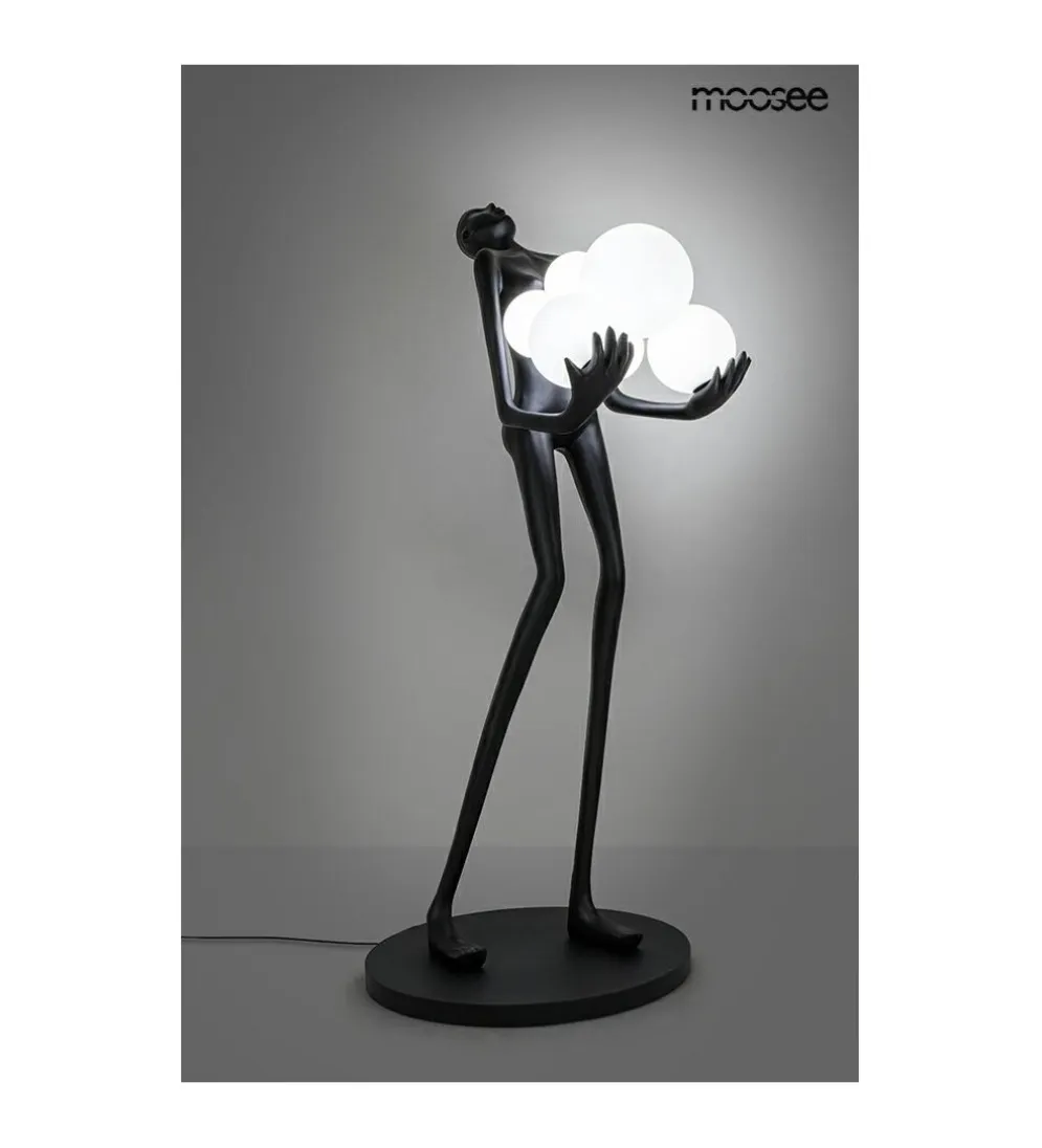 Lampa podłogowa HUMAN 180 cm czarna